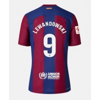 Barcelona Robert Lewandowski #9 Replica Home Shirt Ladies 2023-24 Short Sleeve